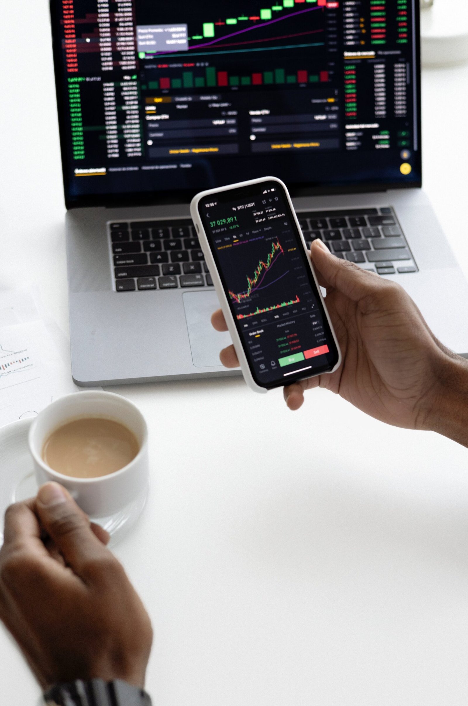 Stock Market Trading Screen.
